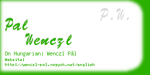 pal wenczl business card